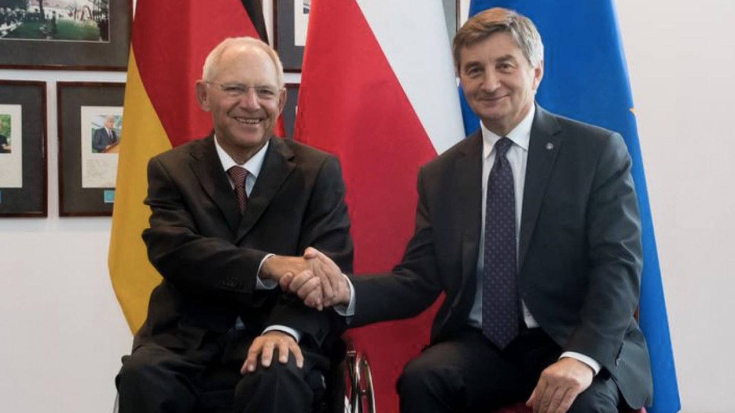 Marek Kuchciński i Wolfgang Schäuble. Marek Kuchciński i Wolfgang Schäuble.