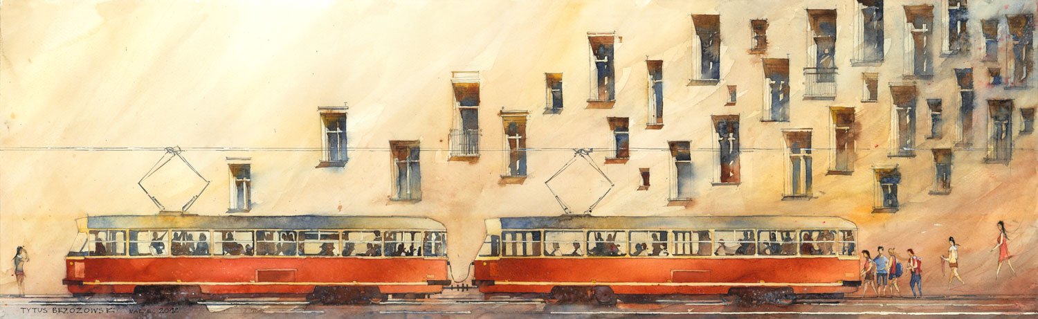 Tytus Brzozowski, Tramwaj. 2012|33x100cm.