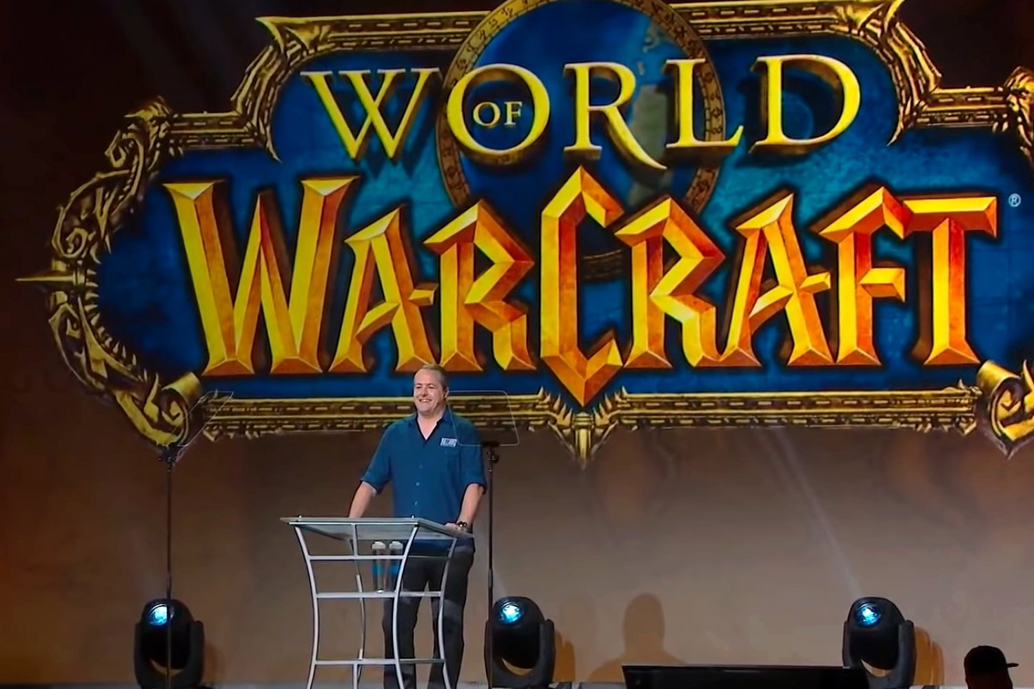 J. Allen Brack, szef Blizzard Entertainment, podczas BlizzConu w 2018 roku. J. Allen Brack, szef Blizzard Entertainment, podczas BlizzConu w 2018 roku.