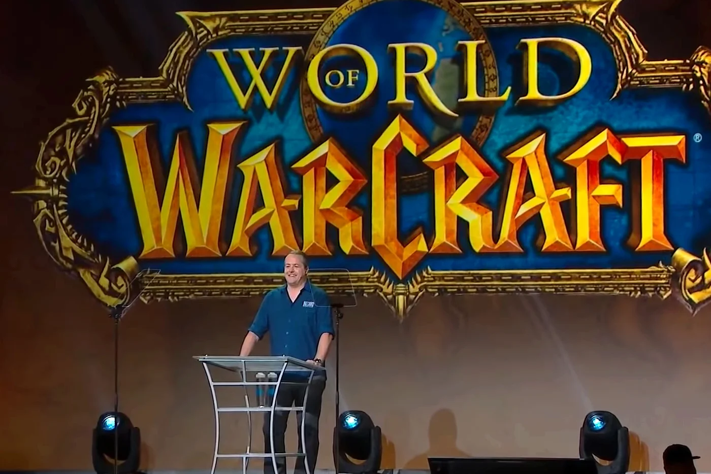 J. Allen Brack, szef Blizzard Entertainment, podczas BlizzConu w 2018 roku. J. Allen Brack, szef Blizzard Entertainment, podczas BlizzConu w 2018 roku.