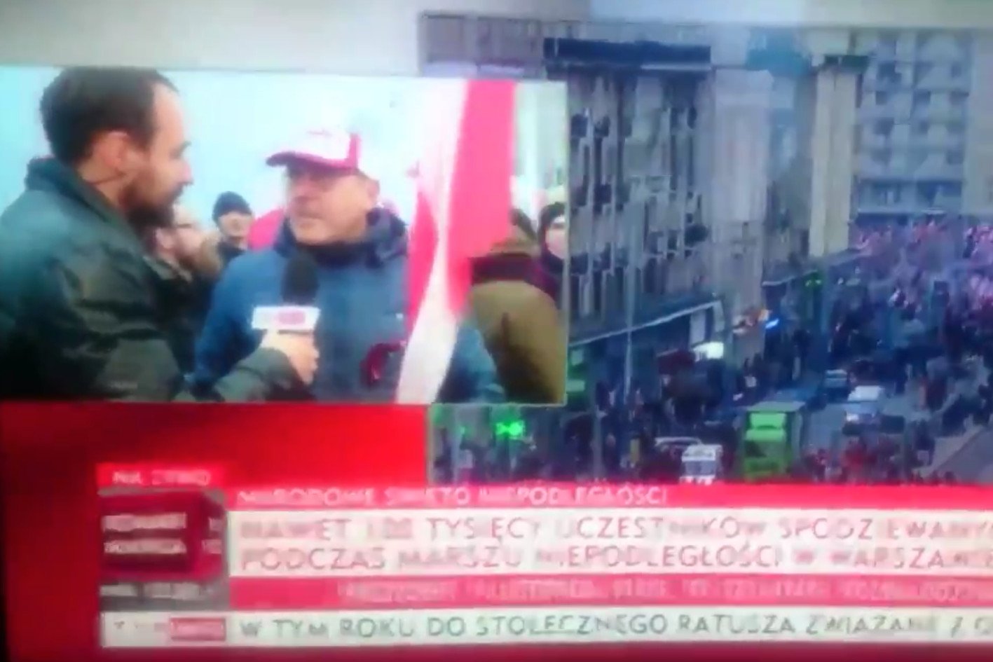 Dziennikarz usłyszał od uczestnika Marszu Niepodległości, że trzeba odsunąć od władzy żydostwo.