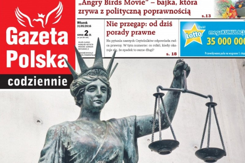Najnowsza "Gazeta Polska Codziennie".