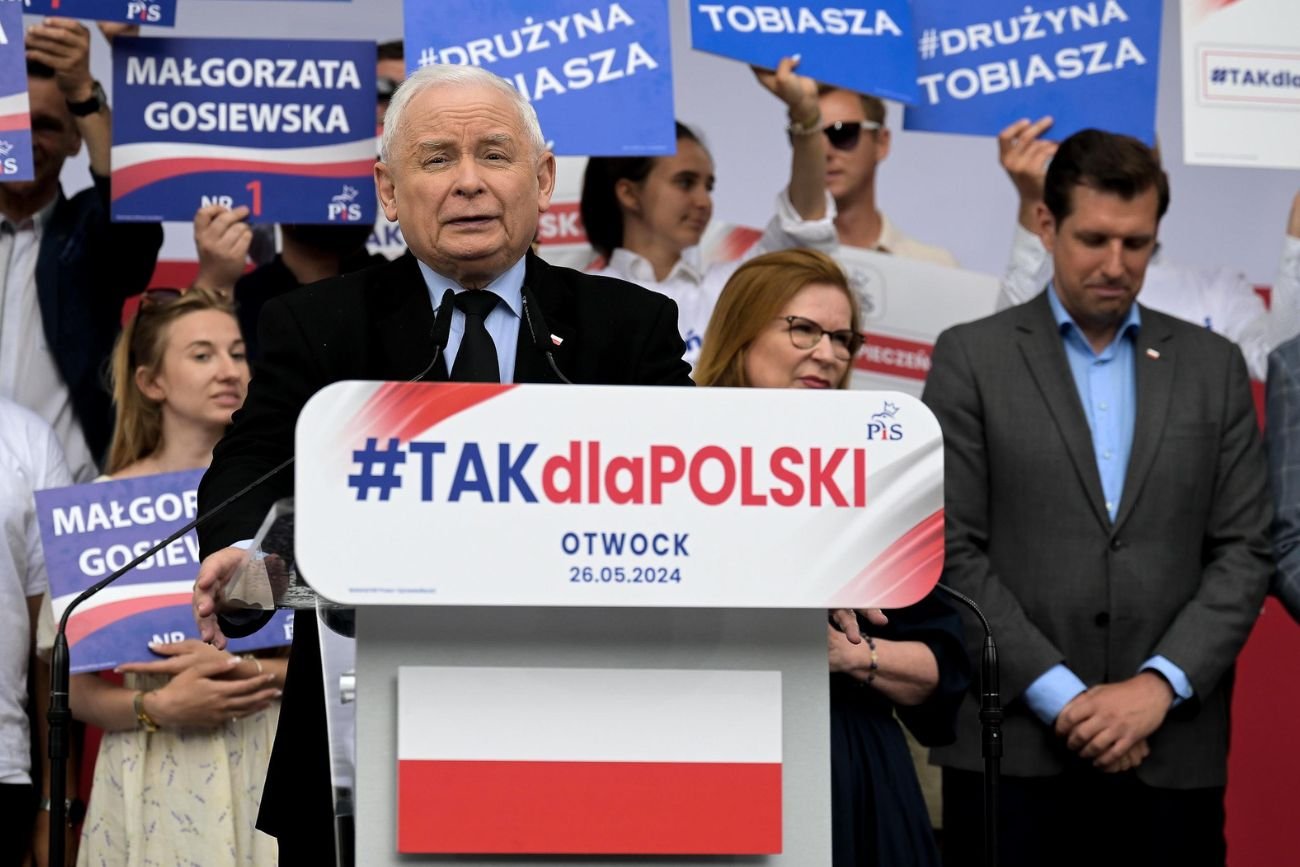 Jarosław Kaczyński w Otwocku o dzieciach par jednopłciowych i odbieraniu Polsce wolności