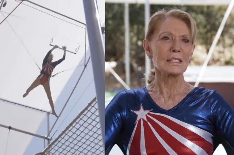 Betty Goedhard ma 85 lat i trafiła do Księgi Rekordów Guinessa jako najstarsza kobieta trenująca latanie na trapezie.