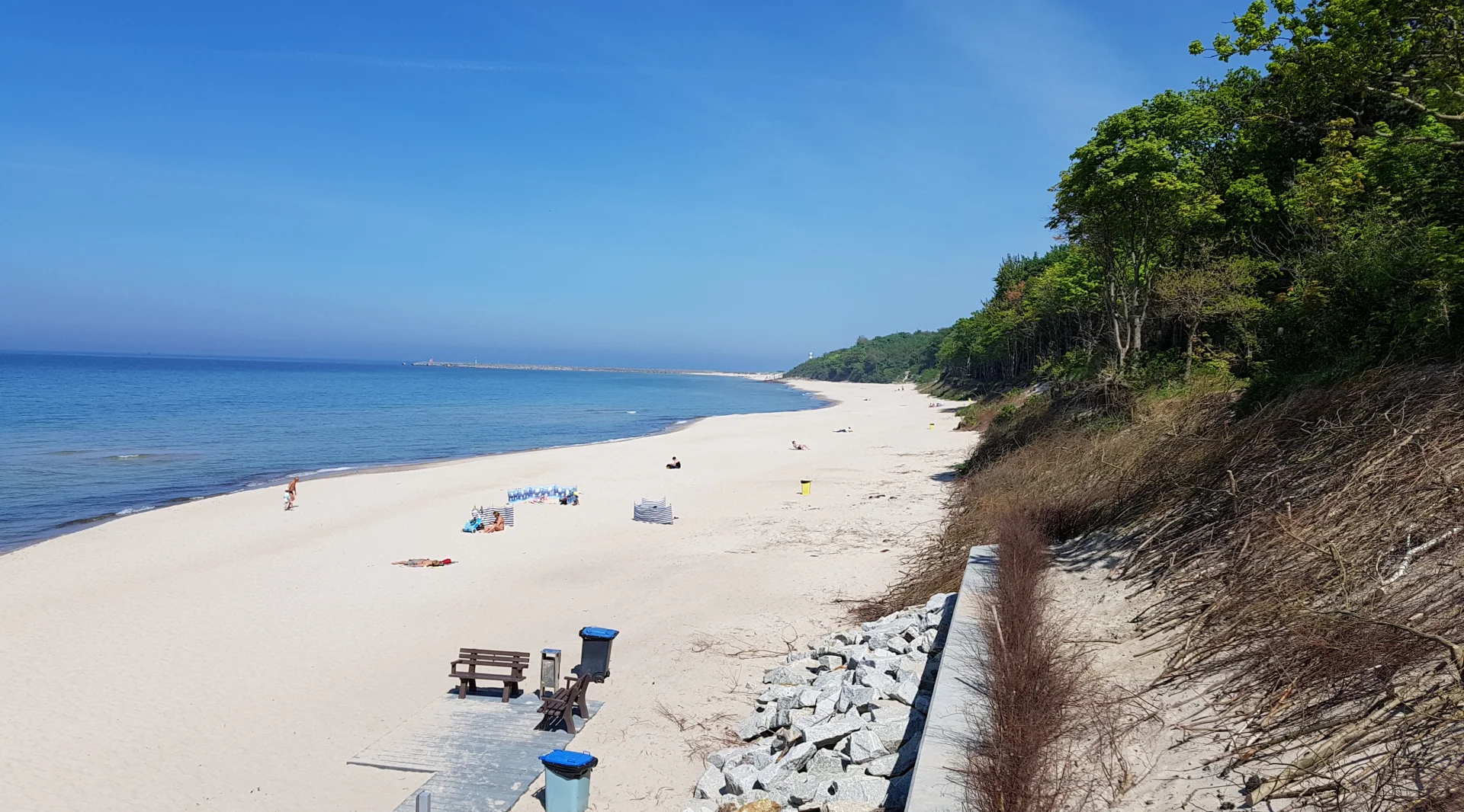 Plaża Zachodnia w Kołobrzegu.
