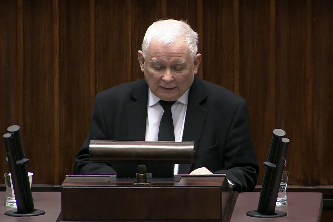 Jarosław Kaczyński w Sejmie.