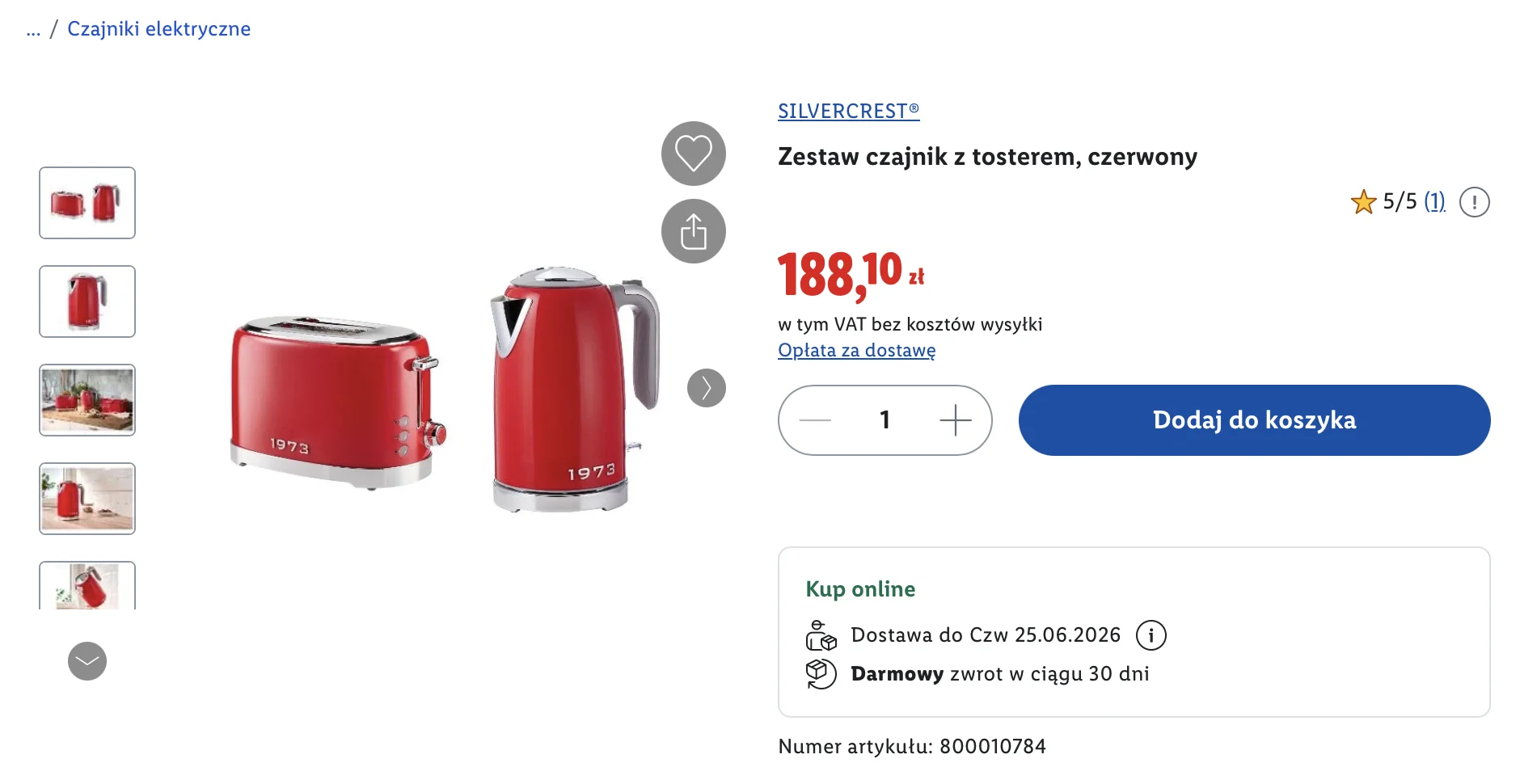 czajnik, toster, silvercrest