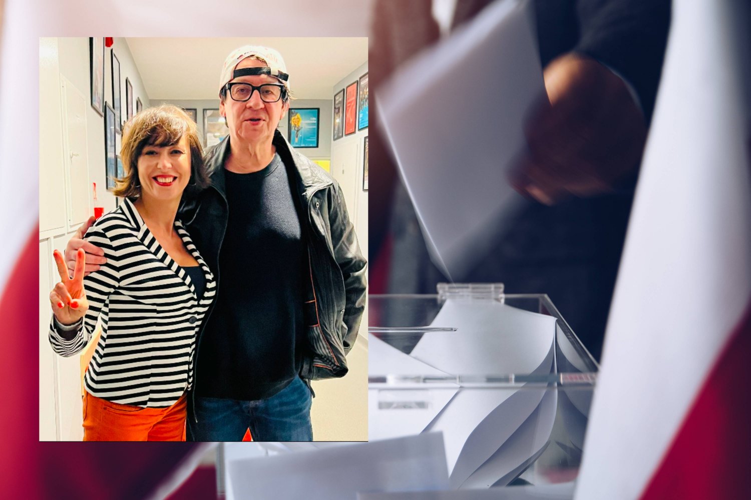 Sylwia Krajewska i Maciej Maleńczuk na wyborach 2023.