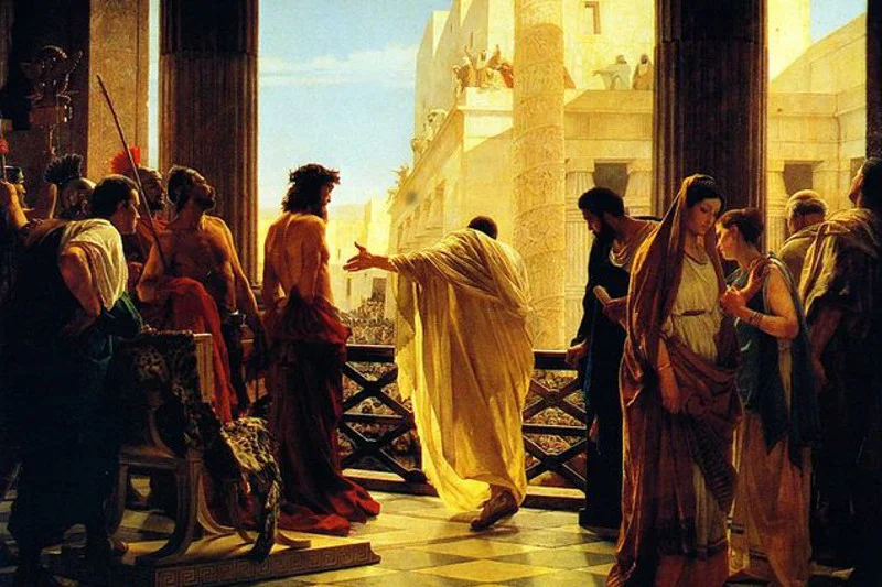 Ecce Homo, Antonio Ciseri: Poncjusz Piłat przedstawiający ubiczowanego Jezusa z Nazaretu mieszkańcom Jerozolimy.