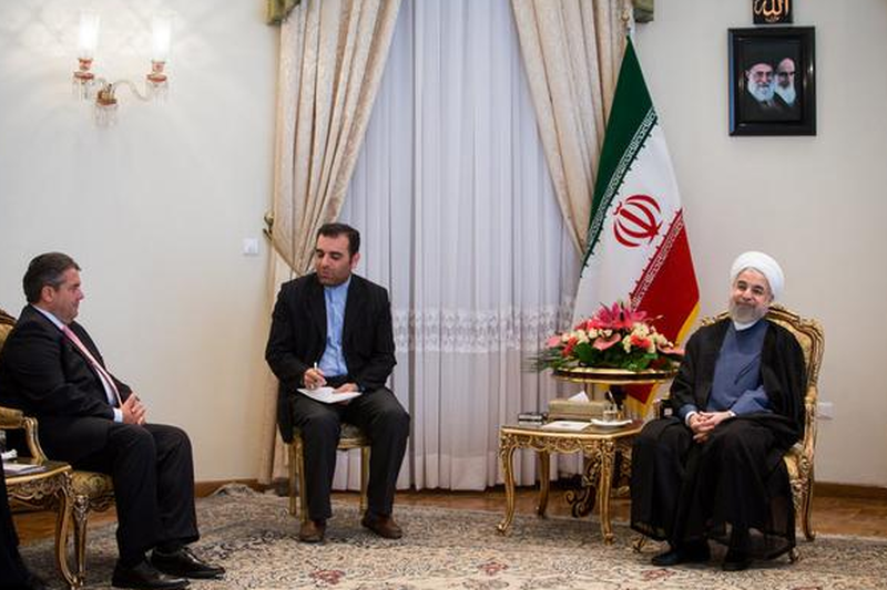 Spotkanie ministra niemieckiej gospodarki i prezydenta Iranu