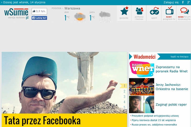 Portal wSumie.pl w poniedziałek został zablokowany.