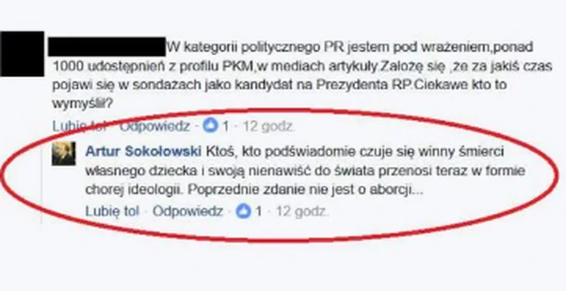 Z jednej strony zazdrość wobec prezydenta Częstochowy, z drugiej - szokujący wpis