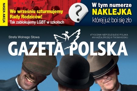 Na okładce nowej "Gazety Polskiej" zachowano w tajemnicy, jaka naklejka została dołączona do numeru.