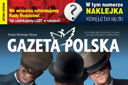 Na okładce nowej "Gazety Polskiej" zachowano w tajemnicy, jaka naklejka została dołączona do numeru.