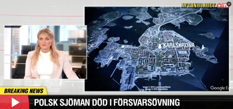 Szwedzkie media informują o wypadku w Karlskronie podczas manewrów wojskowych. Zginął w nim jeden polski marynarz.