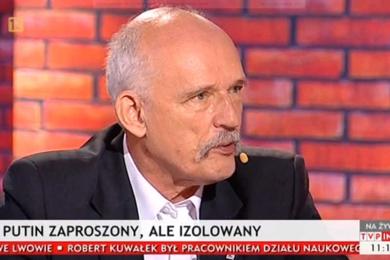 Janusz Korwin-Mikke twierdzi, że to szkoleni w Polsce terroryści zabijali na Majdanie