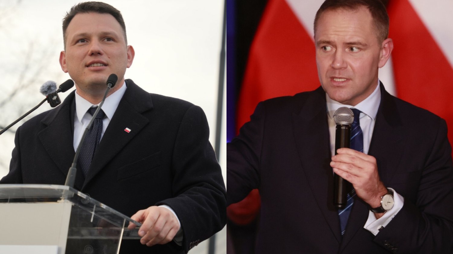 Nowy sondaż polityczny. Sławomir Mentzen depcze po piętach Karolowi Nawrockiemu.