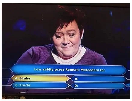 Pani Grażyna z Wrocławia potknęła się na pytaniu o Lwa.