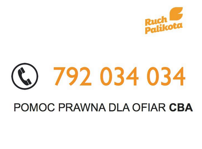 Ruch Palikota uruchomił infolinię dla poszkodowanych przez CBA