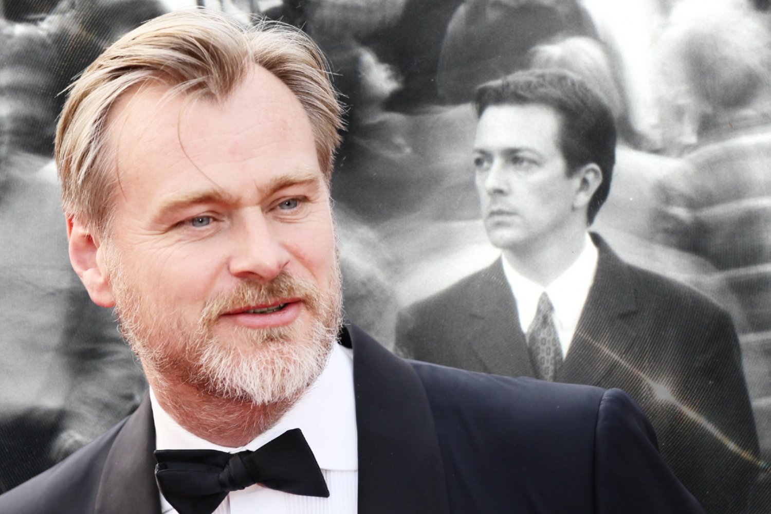 Christopher Nolan i kadr z filmu "Śledząc"