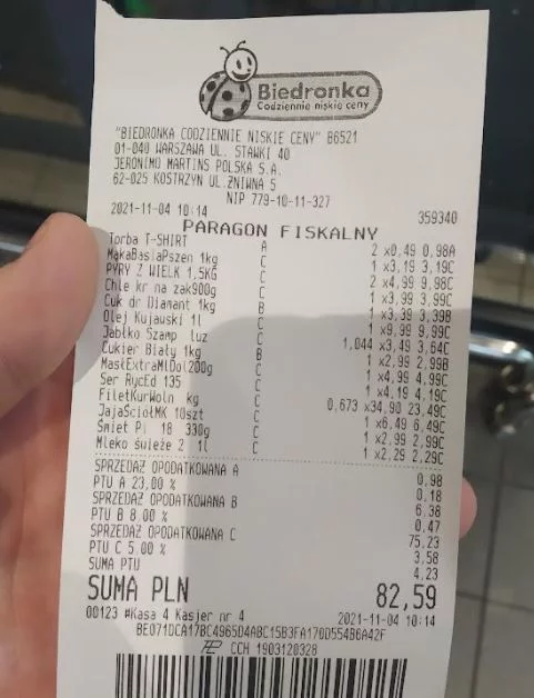 Zakupy w Biedronce