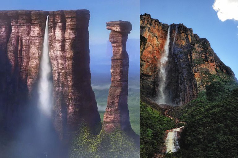 Santo Angel czyli imponujący wodospad z filmu animowanego "Odlot".