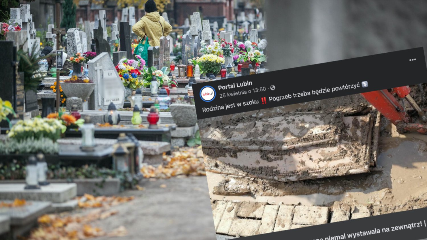 Na cmentarzu w Tymowej doszło do skandalicznej sytuacji.