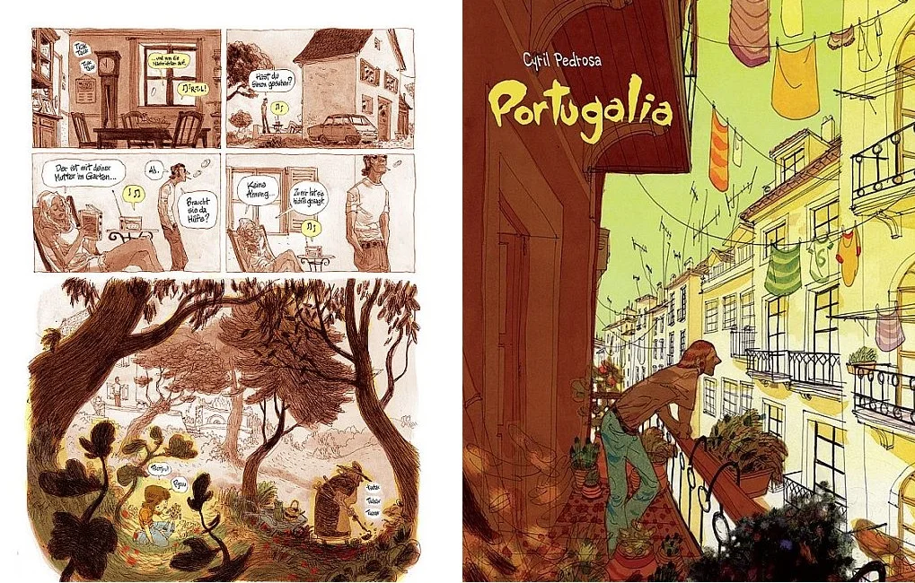 Okładka i kadr z "Portugalii" Cyrila Pedrosy.