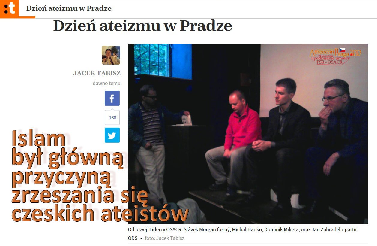 Kadr z kongresu ateistycznego w Pradze. Użyty swego czasu przeze mnie w NaTemat
