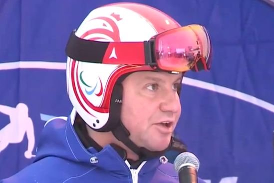 Andrzej Duda na charytatywnych zawodach "12H Slalom Maraton Zakopane 2019"
