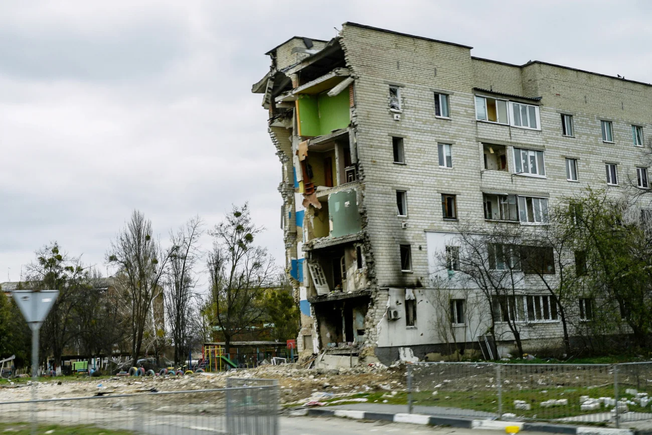 Ukraina. Banksy namalował mural w Borodziance niedaleko Kijowa.