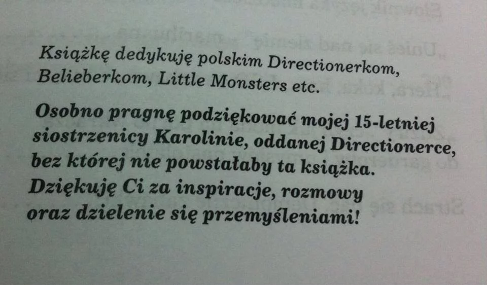 Dedykacja dla Belieberek i Directionerek