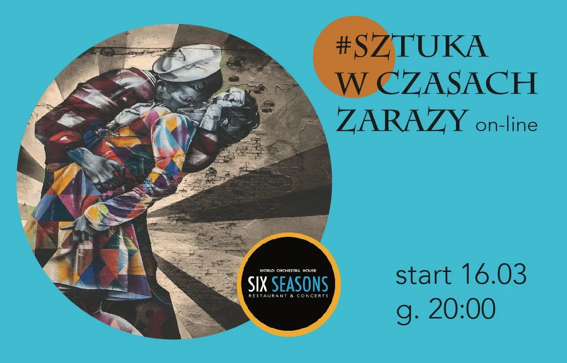 Sztuka w czasach zarazy - plakat autorstwa Pauliny Piotrowskiej