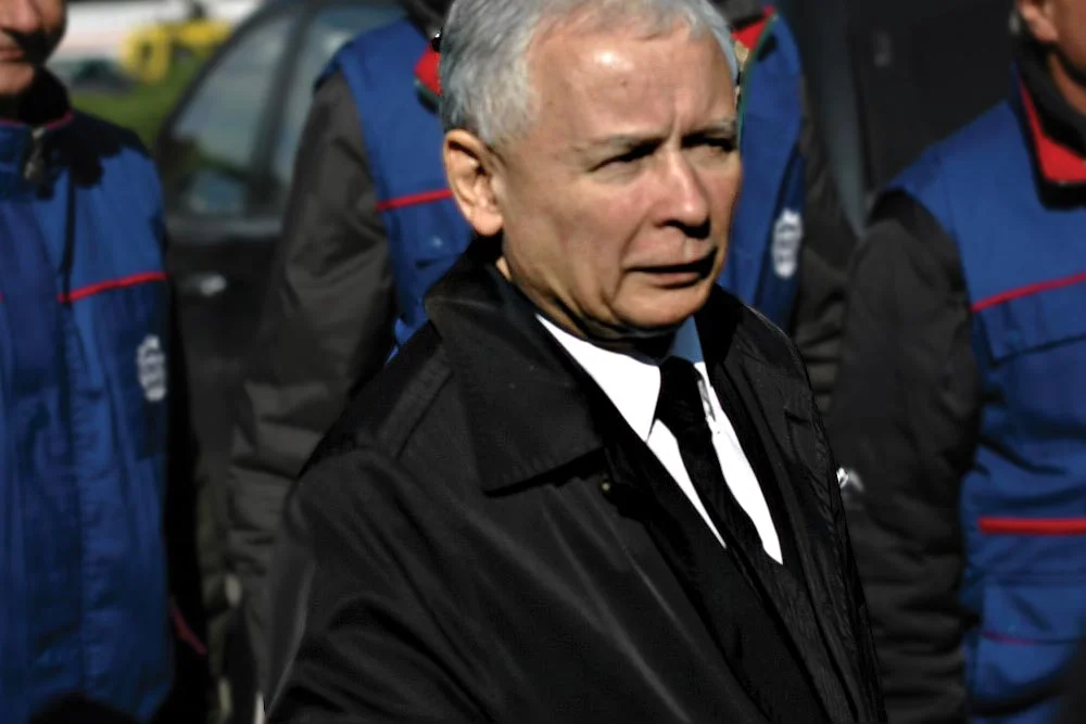 Jarosław Kaczyński podczas marszu w Warszawie