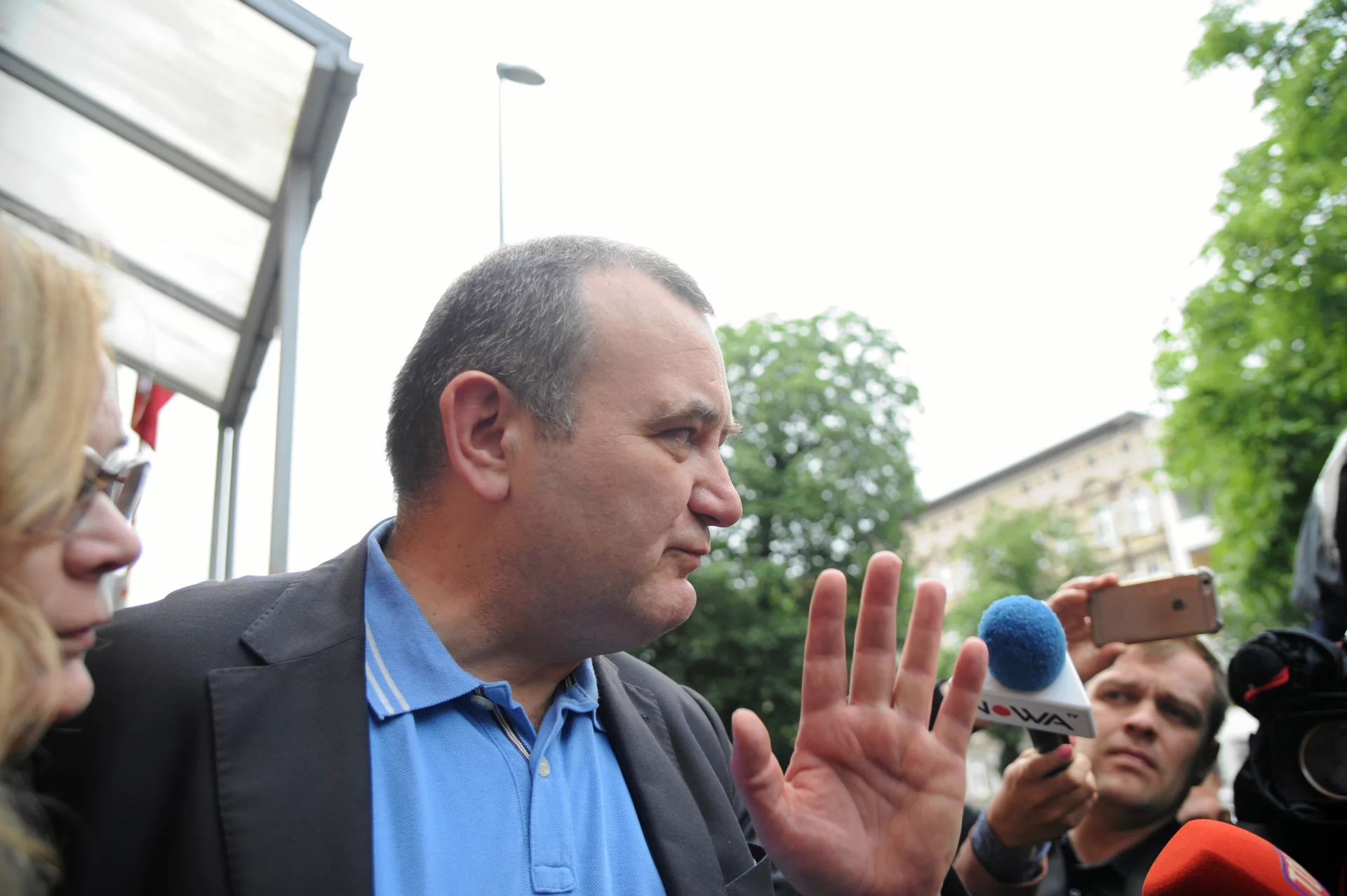 Stanisław Gawłowski po wyjściu z aresztu