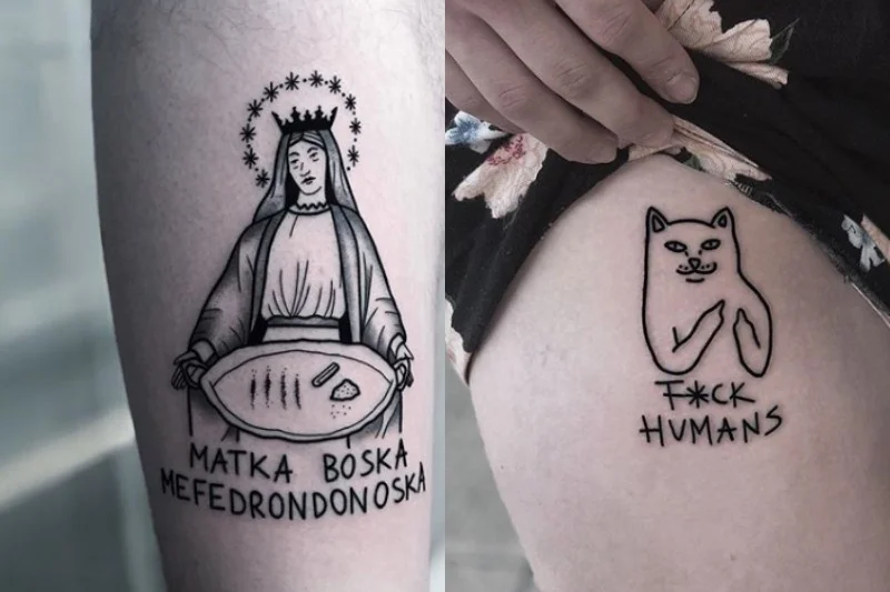 Na takie tatuaże decydują się ludzie, którzy nie boją się szokować i lubią oryginalny styl