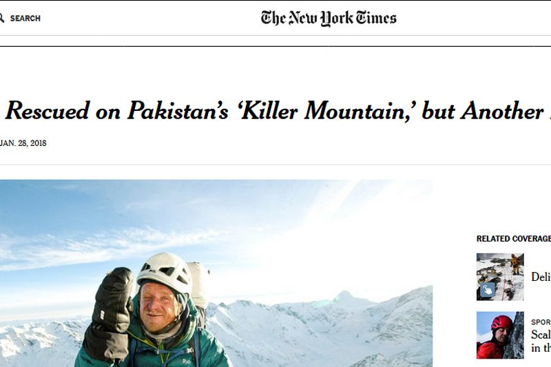 Kim są himalaiści, którzy ruszyli na pomoc uwięzionym na Nanga Parbat Elisabeth Revol i Tomaszowi Mackiewiczowi? Renomowany amerykański dziennik "The New York Times" postanowił o tym nie wspominać.