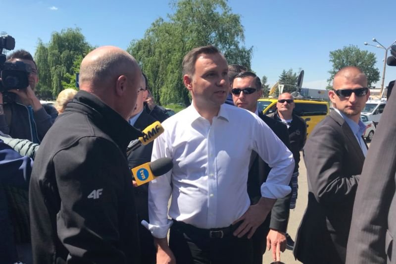 Prezydent Andrzej Duda przyjechał do Jastrzębia-Zdroju.