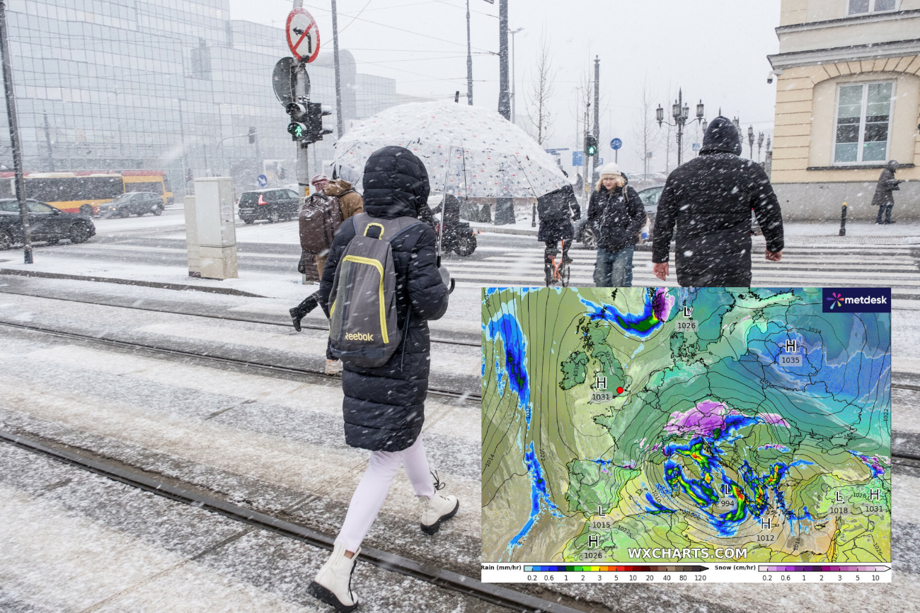 Cyklon Henk w pobliżu Polski. Szykuje się powrót naprawdę śnieżnej zimy