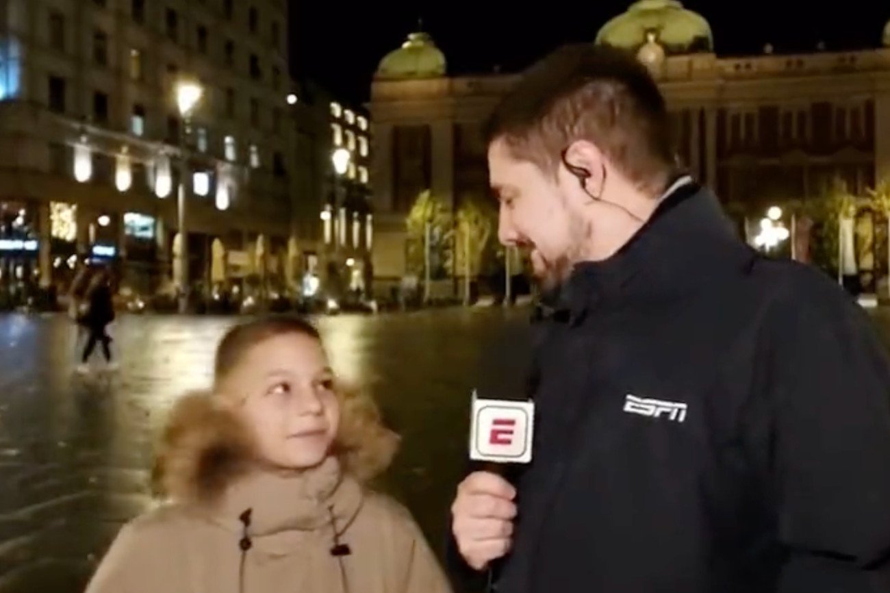 Nawet dziennikarz ESPN nie mógł przewidywać, jakie usłyszy słowa od swojego młodego rozmówcy w Belgradzie.