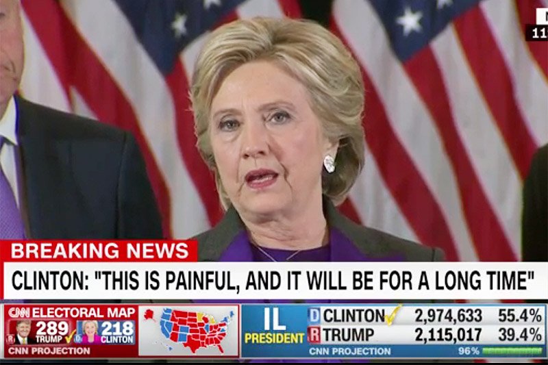 Hillary Clinton po raz pierwszy zabrała głos od czasu ogłoszenia wyników wyborów prezydenckich.