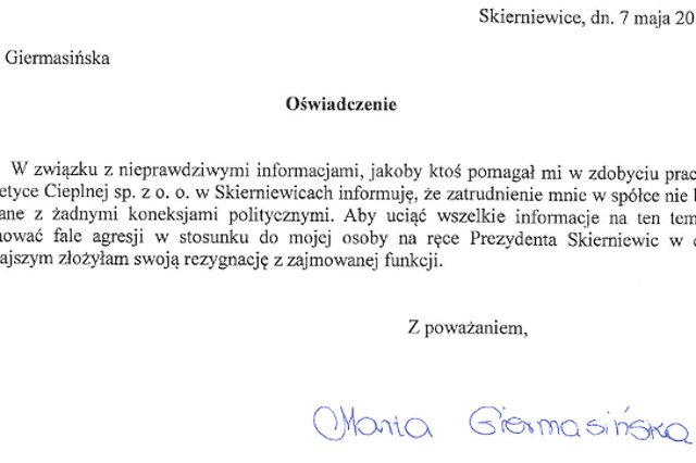 Marta Giermasińska zrezygnowała ze stanowiska wiceprezes skierniewickiej Energetyki Cieplnej