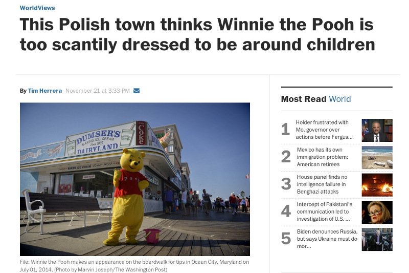 Radni z Tuszyna mieli zastrzeżenia do nagości Kubusia Puchatka. Nie chcieli, by był patronem placu zabaw