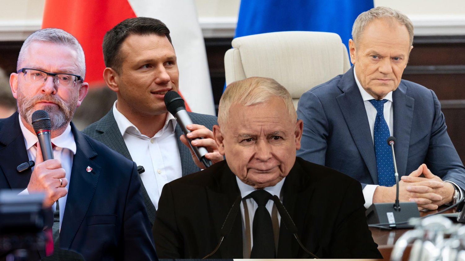 Tusk, Mentzen, Kaczyński, Braun