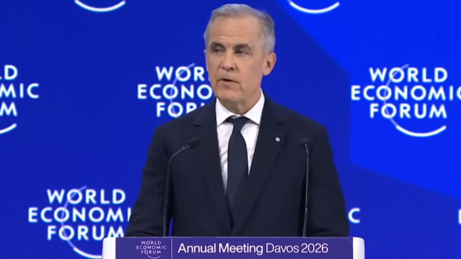 Świat oszalał po przemowie premiera Kanady w Davos. Brzmiała jak list do Trumpa Mark Carney w Davos