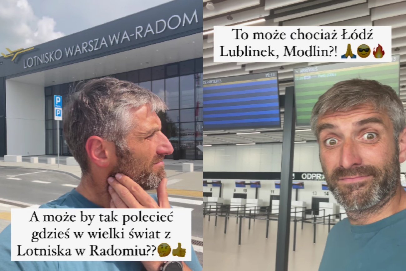 Maciej Dowbor ostro zadrwił z PiS-u. Pokazał lotnisko w Radomiu [WIDEO]