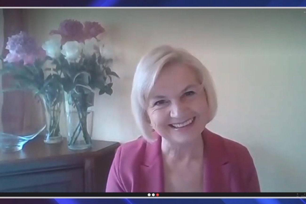 Lidia Staroń z wizytą w programie "W kontrze" w TVP Info u Magdaleny Ogórek i Jarosława Jakimowicza.