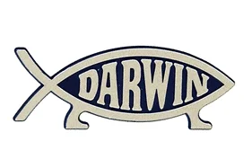 "Ryba Darwina" to popularny symbol wykorzystywany przez ateistów. Stanowi swego rodzaju odpowiedź na znak, do którego odwołują się chrześcijanie.