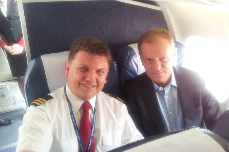 Jacek Balcer miał okazję raz pilotować samolot z Donaldem Tuskiem na pokładzie.