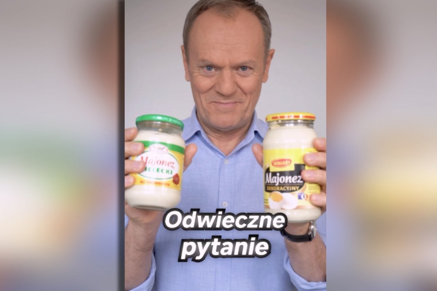 Donald Tusk reklamuje majonez. Filmik stał się viralem w sieci [WIDEO]